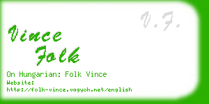 vince folk business card